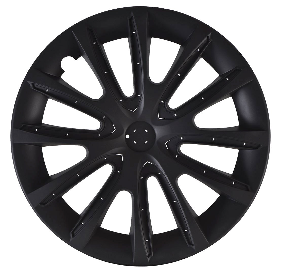Set 4 Copricerchi Farad bicolor 240 Black Matte + Inserti e Logo - Vari Colori