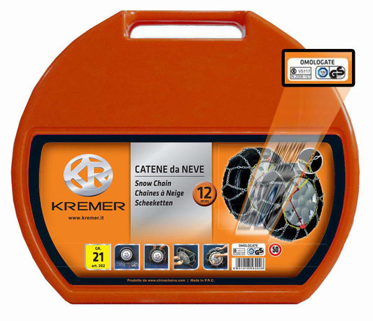 Catene da neve SUV-4X4 da 12MM - Gruppo 26.7 - Misura 265/75 R16 - OMOLOGATE ONorm 5117, TUV, GS