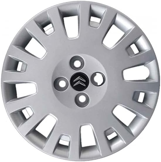 Set of 4 adaptable wheel trims - for CITROEN NEMO - 15" diameter - with chrome logo