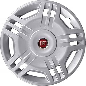 Kit of 4 adaptable wheel covers - for FIAT PANDA 2006 (second series) (RED LOGO) - diameter 14"
