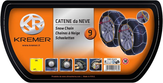 Catene da neve 9mm Gruppo 14 - Misura 275/40 R19 - OMOLOGATE ONorm 5117, TUV, GS
