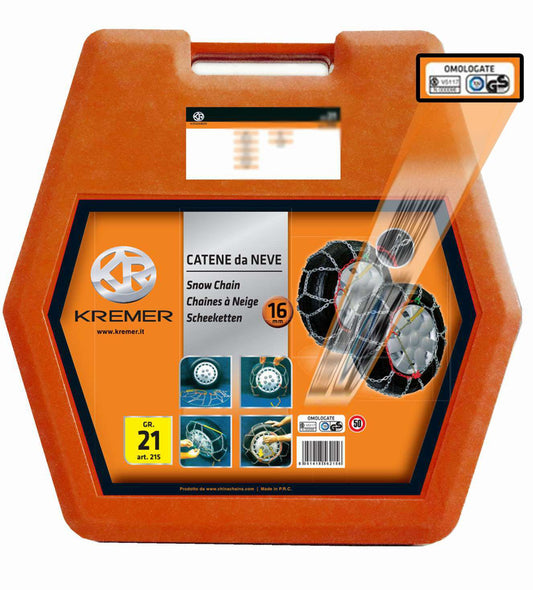 Catene da neve da 16MM per SUV 4X4 CAMPER FURGONI - Gruppo 27.5 - Misura 295/75 R16 - OMOLOGATE ONorm 5117, TUV, GS