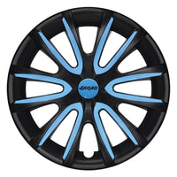 Set 4 Copricerchi Farad bicolor 240 Black + Inserti e Logo - Vari Colori