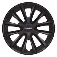 Set 4 Copricerchi Farad bicolor 240 Black Matte + Inserti e Logo - Vari Colori