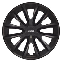 Set 4 Copricerchi Farad bicolor 240 Black Matte + Inserti e Logo - Vari Colori