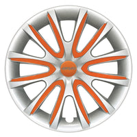 Set 4 Copricerchi Farad bicolor 240 Grey + Inserti e Logo - Vari Colori