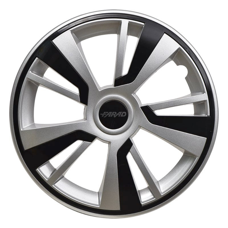 Set 4 Copricerchi Farad bicolor 243 Grey + Inserti e Logo - Vari Colori