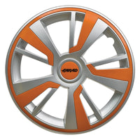 Set 4 Copricerchi Farad bicolor 243 Grey + Inserti e Logo - Vari Colori