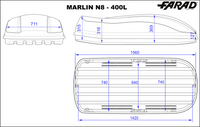 Box Da Tetto Farad Marlin Nero Goffrato 400L 1-92531 N/8