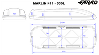Box Da Tetto Farad Marlin Nero Lucido 530L 1-92431 N/11