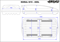 Box Da Tetto Farad Koral Nero Goffrato 400L 1-94731 N/23