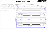 Box Da Tetto Farad Koral Nero Lucido 480L 1-94131 N/20