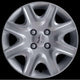 Kit di 4 copricerchi adattabili - per PEUGEOT 207  - diametro 15" - con logo cromato