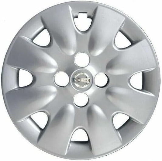 Kit di 4 copricerchi adattabili - per NISSAN MICRA modello 2003 -> (LOGO CROMATO) - diametro 14"