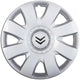 Set of 4 adaptable wheel covers - for CITROEN C8 - 16" diameter - with chrome logo