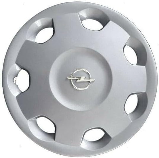 Kit di 4 copricerchi adattabili - per OPEL CORSA Base (LOGO CROMATO) - diametro 14"