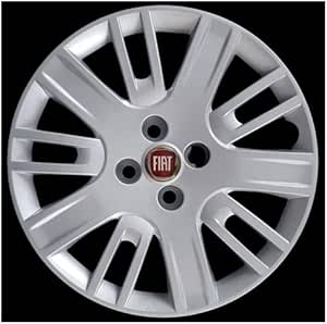 Kit di 4 copricerchi adattabili - per FIAT DOBLO' Restyling modello 2006 (LOGO ROSSO)  - diametro 15"