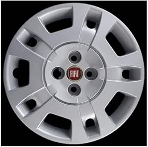 Kit di 4 copricerchi adattabili - per FIAT IDEA (LOGO ROSSO) - diametro 15"