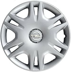 Kit di 4 copricerchi adattabili - per OPEL CORSA modello 2006 (LOGO CROMATO) - diametro 16"