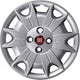 Kit di 4 copricerchi adattabili - per FIAT PANDA 4X4 2004 (LOGO ROSSO)  - diametro 14"