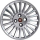 Kit di 4 copricerchi adattabili - per FIAT GRANDE PUNTO modello 2005 (LOGO ROSSO)  - diametro 15"