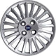 Kit di 4 copricerchi adattabili - per FIAT GRANDE PUNTO modello 2005 (LOGO BLU)  - diametro 15"