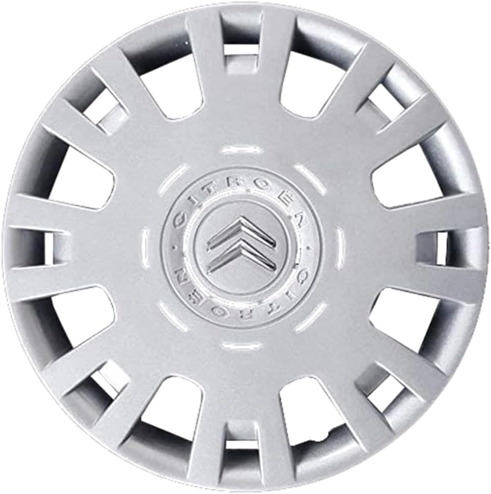 Set of 4 adaptable wheel covers - for CITROEN Berlingo - 15" diameter - with chrome logo