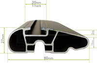 Barre portatutto BM + AERODYNAMIC BLACK in alluminio compatibili con SUBARU FORESTER E-BOXER dal 2025 in poi con corrimani bassi railing integrati