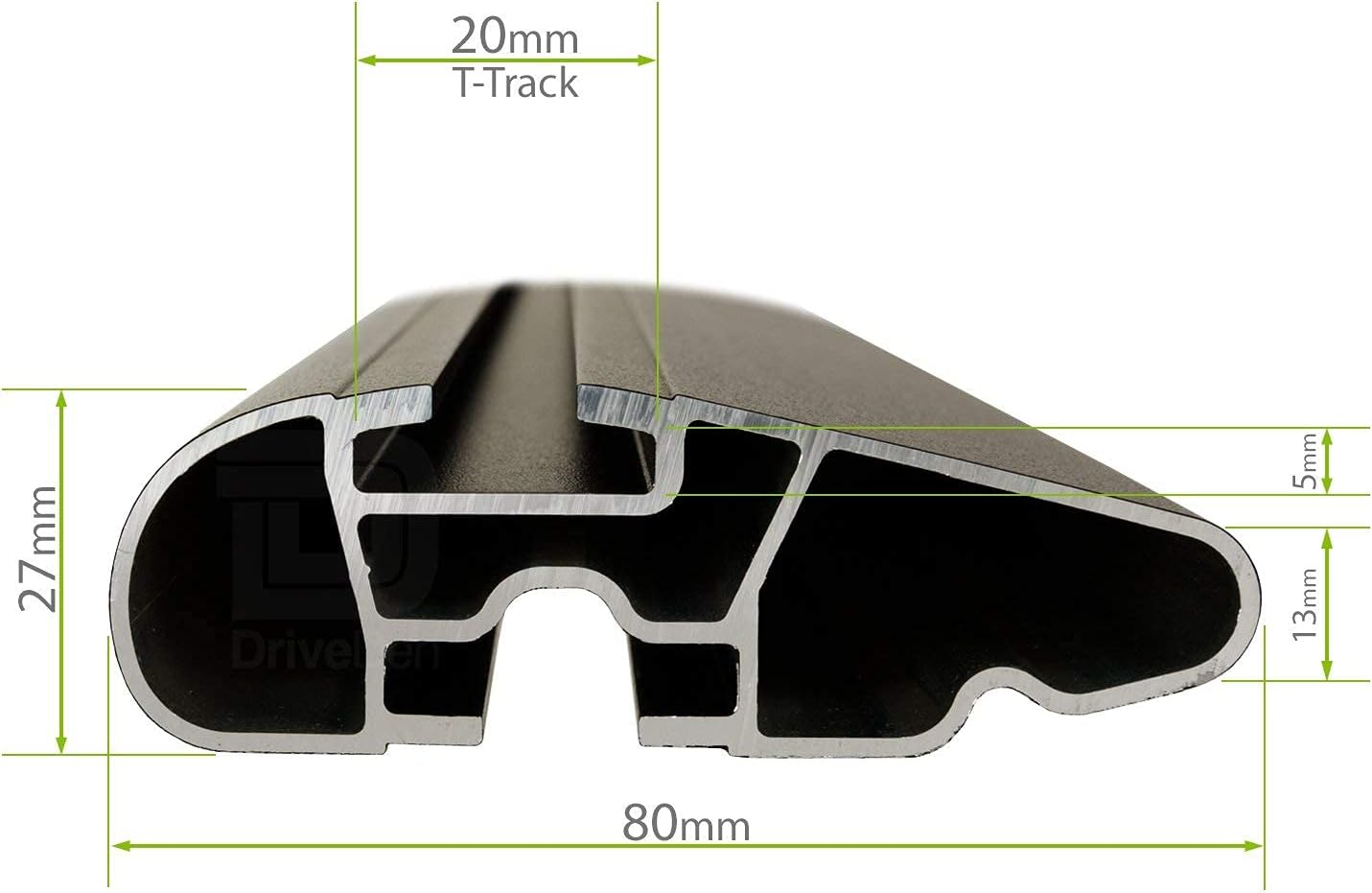 Barre portatutto BM + AERODYNAMIC BLACK in alluminio compatibili con VOLKSWAGEN PASSAT VARIANT dal 2024 in poi con corrimani bassi railing integrati