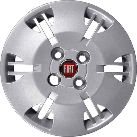 Kit di 4 copricerchi adattabili - per FIAT PANDA NEW Dynamic (LOGO ROSSO) - diametro 13"