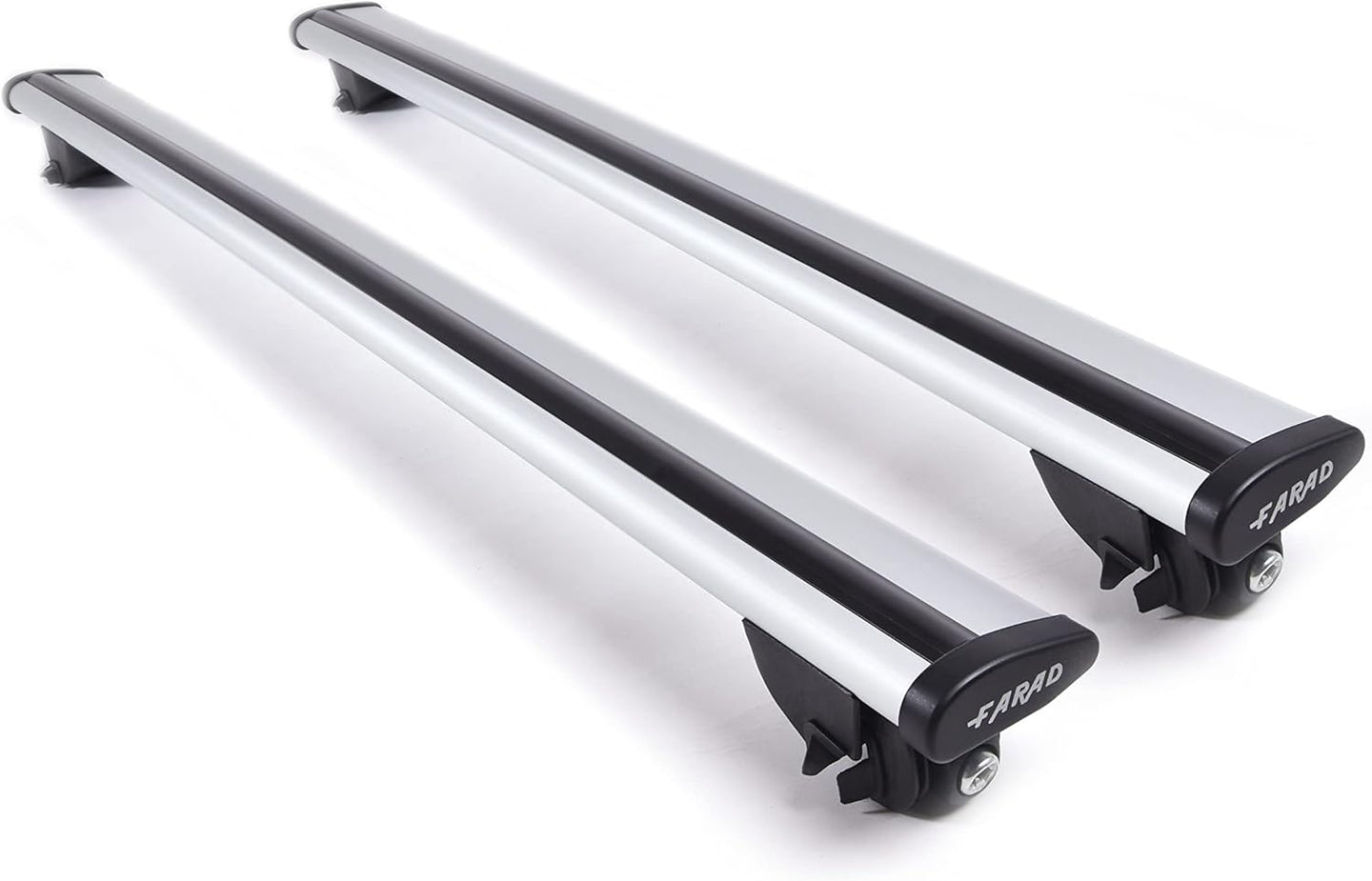 Barre portatutto BM + AERODYNAMIC GREY in alluminio compatibili con VOLKSWAGEN PASSAT VARIANT dal 2024 in poi con corrimani bassi railing integrati