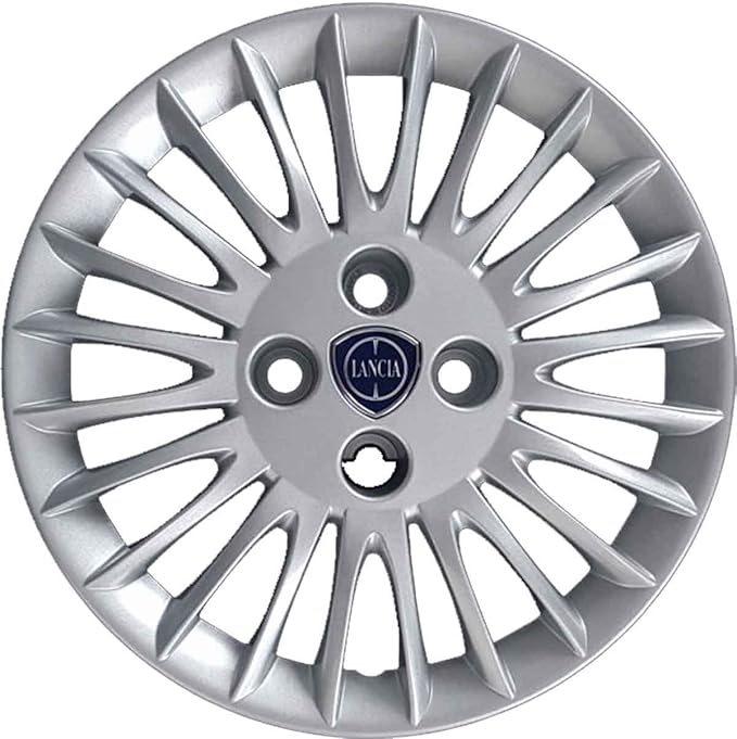 Kit di 4 copricerchi adattabili - per LANCIA YPSILON (logo nuovo)- diametro 14"