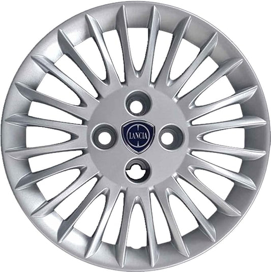 Kit di 4 copricerchi adattabili - per LANCIA YPSILON (logo nuovo)- diametro 14"