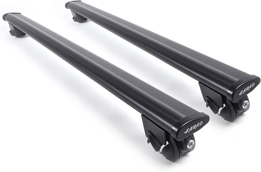 Barre portatutto SM + AERODYNAMIC BLACK in alluminio compatibili con SUBARU CROSSTEX dal 2023 in poi con corrimani alti railing aperti