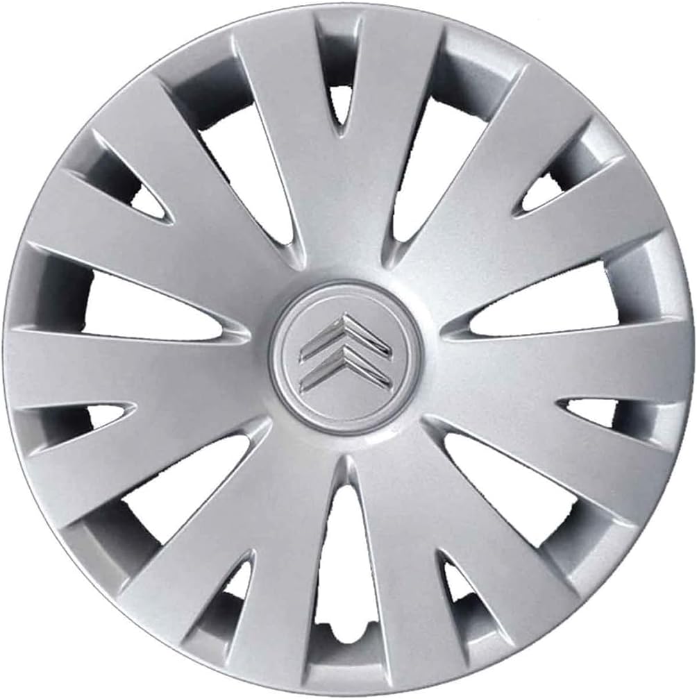 Set of 4 adaptable wheel trims - for CITROEN Nemo - 15" diameter - with chrome logo