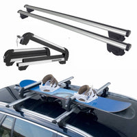 Barre Portatutto Farad Sime 120cm + Portasci ICEBERG per 4 paia di sci o 2 snowboard per Subaru Crosstex dal 2023> (5 porte) con Corrimano Alto