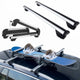 Barre Portatutto Farad BEAMAR 120cm + Portasci ICEBERG per 4 paia di sci o 2 snowboard per Audi Q5 dal 2017> (5 porte) con Corrimano Basso