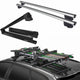 Barre Portatutto Farad Sime 130cm + Portasci YELO BLACK per 6 paia di sci o 4 snowboard per Bmw X3 - E83 dal 2004-2010 (5 porte) con Corrimano Alto