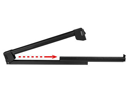 Barre Portatutto Farad BEAMAR 120cm + Portasci YELO BLACK per 6 paia di sci o 4 snowboard per Audi Q5 dal 2017> (5 porte) con Corrimano Basso